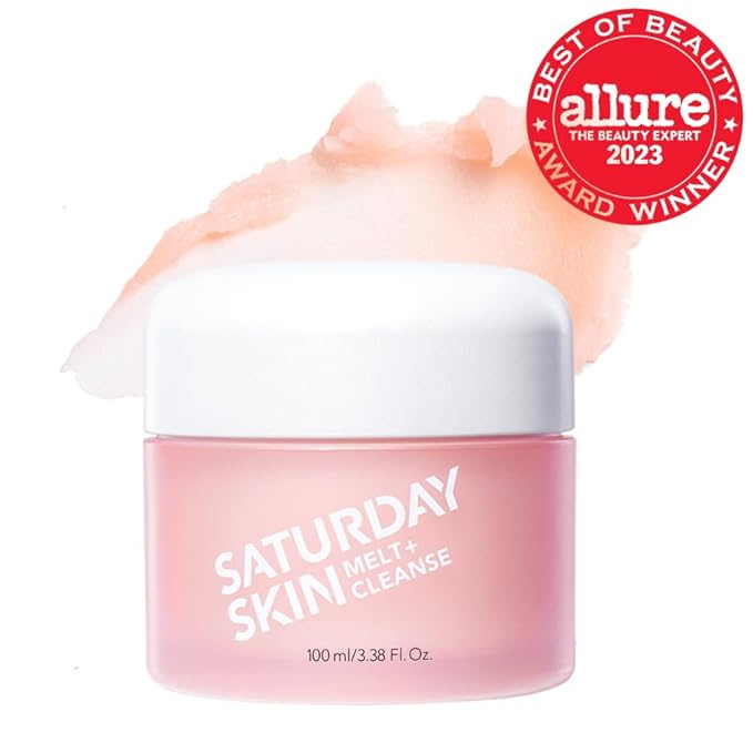 Saturday Skin Melt Cleanse Makeup Remover Balm Daily Cleansing Facial Balm to Oil Double Face Wash Vegan Remove Waterproof Makeup and Mascara