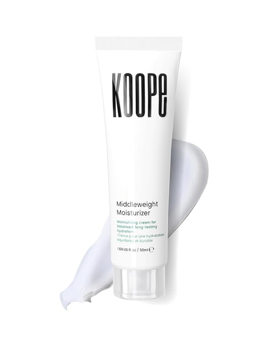 Koope Middleweight Face Cream, Moisturizer For All Skin Types, Balanced Hydration with Hyaluronic Acid, Baobab Oil, Anti-Pollution Shield, Free of Parabens, Sulphates & Fragrances, Vegan, 1.69 FL OZ