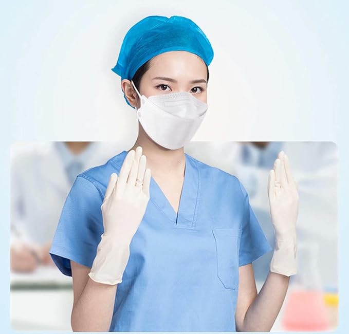 50 PCS KF94 Face Masks 4-Ply Breathable 3D Fàce Mẵsk for Adult,Blue Color