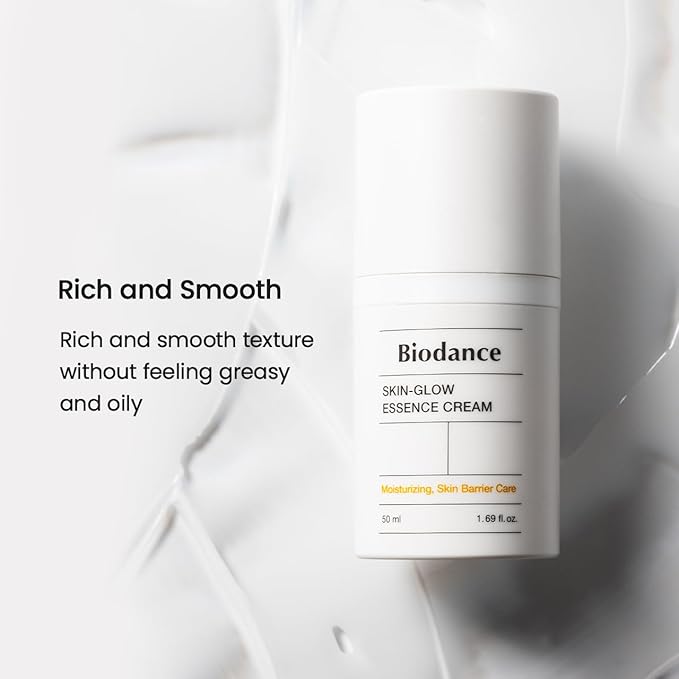BIODANCE Skin-Glow Essence Cream, Moisturizing, Anti-Aging, Hyaluronic Acid & Ceramide Facial Moisturizer, Korean Skincare | 1.69 fl.oz, 50ml
