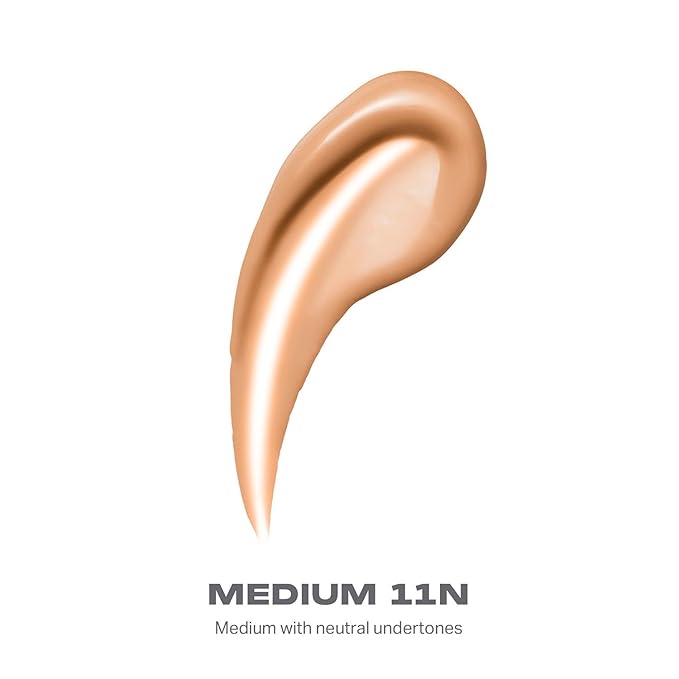 Morphe Lightform Dewy Foundation - Extended Hydration Foundation Makeup with a Lasting, Natural Radiant Finish - Long-Wearing Formula with Buildable, Medium Coverage - Medium 11N (1.01 fl oz)