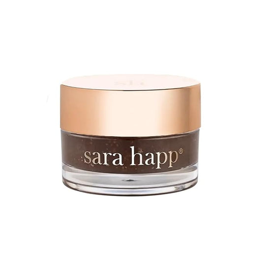 Sara Happ The Lip Scrub: Brown Sugar Scrub for Dry Lips - Gently Exfoliate, Polish, and Revitalize Lips with Vitamin E and Jojoba & Grape Oils,Vegan, 0.5 oz.