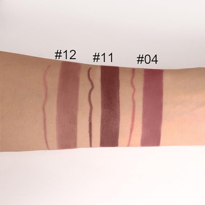 evpct 3Pcs Chestnut Nude Brown Matte Lip Liner and Lipstick Combo Set Kit for Women Antique Rose Magic Lipstick 24 Hours Original Lip Liner Makeup Stain Long Lasting Waterproof Smudge Proof labial