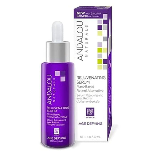 Andalou Naturals Rejuvenating Serum with Plant Based Retinol, 1 Oz