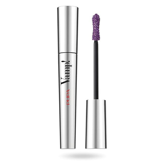 PUPA Milano Vamp! Mascara - For Voluminous And Dramatic Eyelashes - Max Lengthening And Defining Formula Adds Impact - Boost Your Eye Allure With Long, Thick Lashes - 400 Amethyst Violet - 0.32 Oz