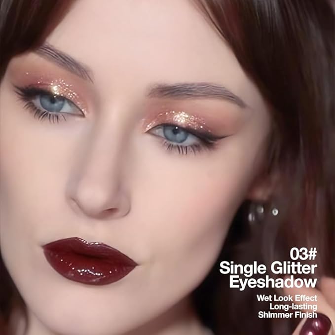 Champagne Pink Rose Monochrome Shimmer Eyeshadow Palette Makeup,Long Lasting Naturing-Looking Lightweight Glitter Single Eyeshadow,Neutral Powde Eye Shadow for Older Women