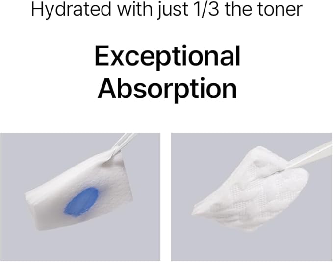 PYUNKANG YUL 1/3 Cotton Pads for Face - 3 Times Higher Absorbency from 1/3rd of Toner Use - Eye Makeup Remover Face Toner pads - Cotton Squares Lint Free Wipes - Facial Cleansing Pads - 2 x 160 pieces