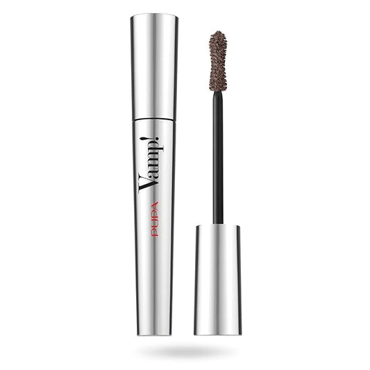 PUPA Milano Vamp! Mascara-For Voluminous And Dramatic Eyelashes-Max Lengthening And Defining Formula Adds Impact-Boost Your Eye Allure With Long,Thick Lashes-200 Chocolate Brown-0.32 Oz,I0111593