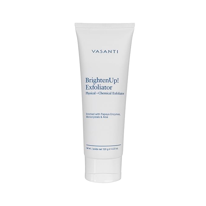 VASANTI Exfoliating Face Wash, Original Size (120g) - Enzymatic Face Rejuvenator which is Enriched with Papaya, Microcrystals, Aloe Vera - Get Healthy Glowing Skin