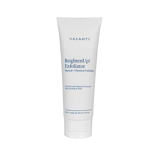 VASANTI Exfoliating Face Wash, Original Size (120g) - Enzymatic Face Rejuvenator which is Enriched with Papaya, Microcrystals, Aloe Vera - Get Healthy Glowing Skin