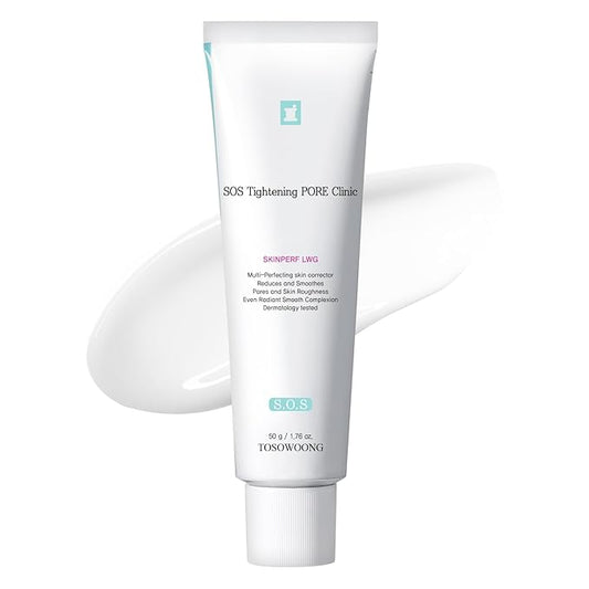 TOSOWOONG Pore Refiner Cream, Pore Minimizer with AHA - Glycolic Acid and Lactic Acid, Oil Control Face Moisturizer for Oily Skin, Texture Smoothing for Fine Lines, Korean Skincare, 50g / 1.76 oz.