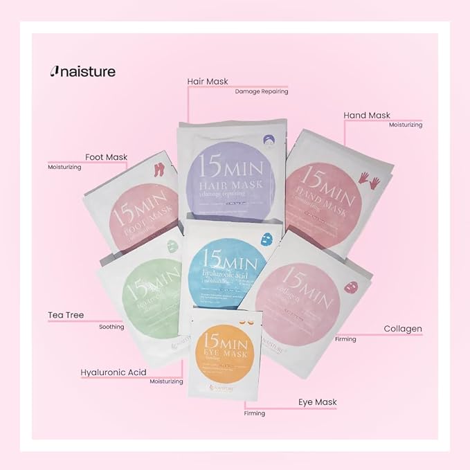 15 Min Pamper Me Kit and SoftTouch Hand Cream Trio (10pc): Korean Face Mask Essentials and Moisturizing Lotion Gift for Women