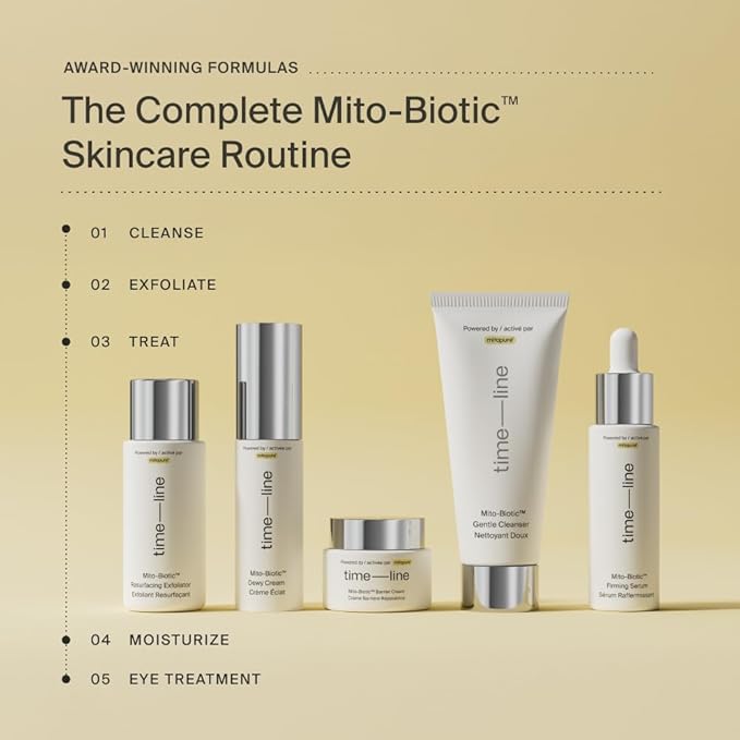 Timeline Mito-Biotic™ Travel Size Gentle Cleanser - Non-Drying & Calming With Ceramides To Remove Makeup & Strengthen Skin Barrier For All Skin Types - 1.7 Fl Oz
