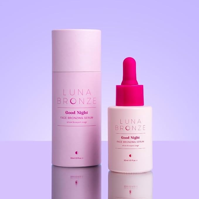 Good Night Face Tanning Drops | Overnight Face Bronzing Serum for a Luminous, Natural Looking Glow | Hydrating Formula with Vitamin C | Infused with Australian Botanics (30ml/1.01 fl. oz)