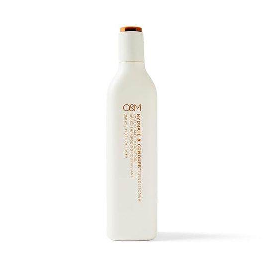 O&M Hydrate & Conquer Conditioner, Deep Moisturizing Dry, Damaged Hair Conditioner, Organic Coconut Oil, Vitamin C, Amino Acids, Color Safe, Vegan, Sulfate Free, Cruelty Free, Made in Australia, 350ml