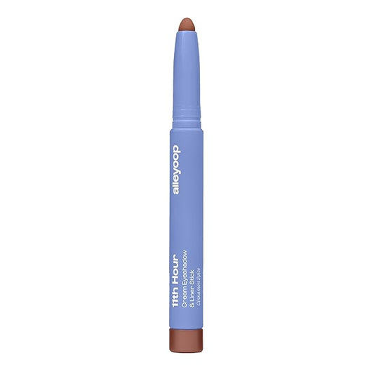 ALLEYOOP 11th Hour Waterproof Cream Eyeshadow Stick – Long-Lasting Eye Shadow Pencil & Eyeliner, Cream to Powder Stick & Highlighter – Smudge-Proof Eyeshadow Matte, Cinnamon Spice Matte