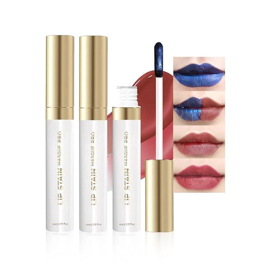 2Pcs Matte Lip Stain Wipe Off Masque - Peel Off Lip Stain Tattoo, All Day Peel Off Lip Tint,Long Lasting Lip Mask,Waterproof Transfer-proof Lip Liner Peel Off Lip Gloss,Stay Lip Makeup 02+09