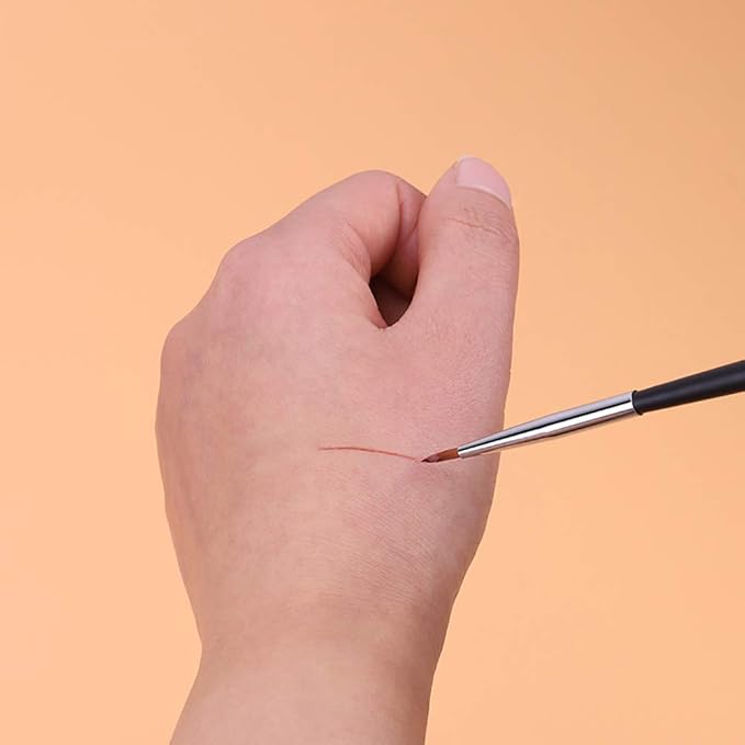 Eye Makeup Sable Eyeliner Brushes, 6 Pcs Ultra Fine Soft Sable Eyeliner Makeup Tools for Women to Accurately Apply Gel and Wet Powder