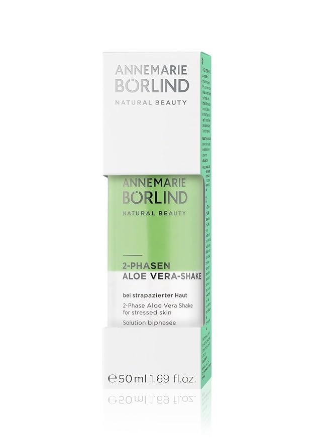 ANNEMARIE BÖRLIND - 2 Phase Aloe Vera Shake - Hyaluronic Acid + Aloe Vera + Black Currant Seed Oil For Soothed Skin - Soothing, Relaxing, Nourishing - 50ml