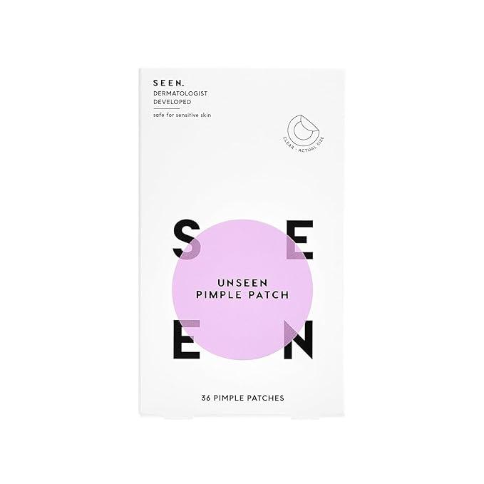 SEEN UNSEEN Pimple Patch - Hydrocolloid and Bakuchiol Formulated Spot Treatment for Face and Skin- Dermatologist Developed- Safe for Sensitive & Acne Prone Skin