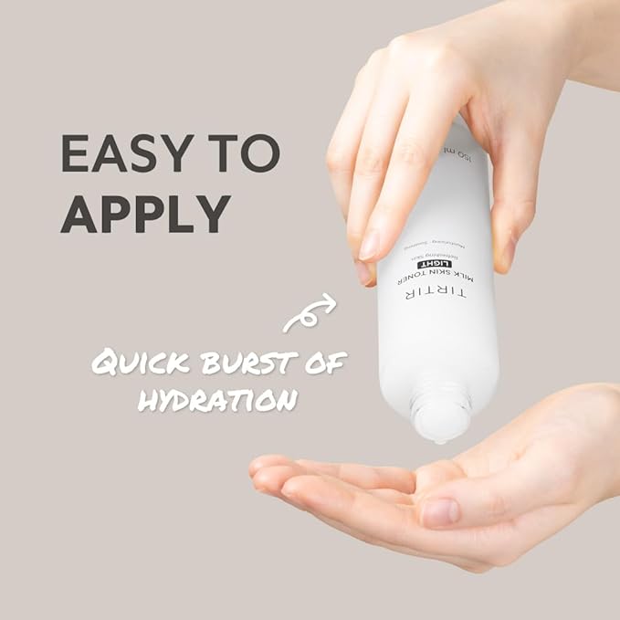 TIRTIR Milk Skin Toner Light | Instant Hydration with 4% Niacinamide, Pore-Tightening, Vegan Toner for Acne-Prone, Sensitive & Oily Skin, Fungal Acne Safe, Panthenol, Allantoin, Vitamin B