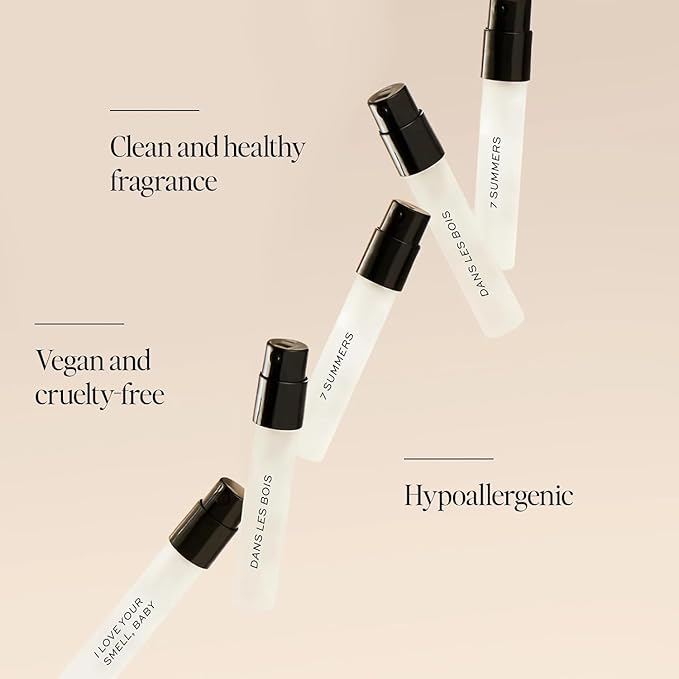 Dime Beauty Perfume Sampler, Hypoallergenic, Clean Perfumes, Eau de Toilette For Women (Set of 5, 2 ml)