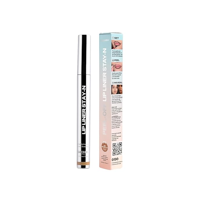 Sacheu Lip Liner STAY-N Peel Off Lip Stain — Long Lasting Matte Lip Tattoo Transfer Proof Lipstain Infused with Hyaluronic Acid & Vitamin E for All Skin Types — Vegan & Cruelty-Free, MUAH-VE