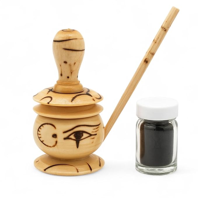 bohemian style Egyptian Eyeliner – Handmade Arabic & Moroccan Natural Eyeliner with Wooden Container