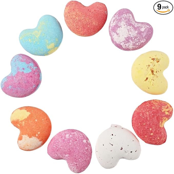 Bath Bombs Gift Set, 9 x 1.41 Oz/ 40g. Essential Oil Spa Bomb Fizzies, Relaxation, Moisturizing and Fun for Women, Wife, Mom, Girls, Teens, Daughter and Her