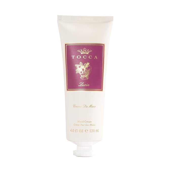 Tocca Crema de Mano Luxe, Stella Hand Cream, 4 oz - Blood Orange, Freesia, Spicy Lily - Moisturizing, Quick Absorbing