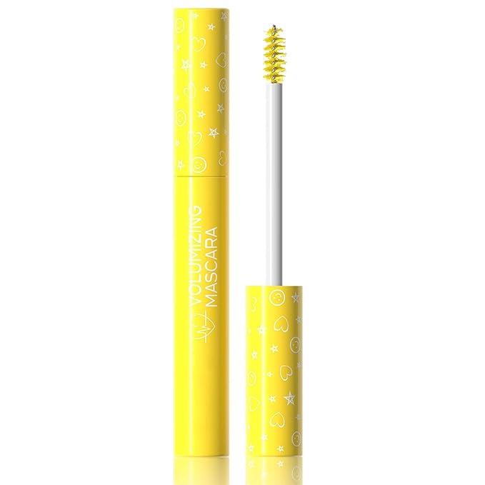 Yellow mascara Volumizing Lengthening Mascara Hypoallergenic Longwear and Smudge Resistant Liquid Lash Extensions Mascara Curling Defining Clump & Flake Free (07#)