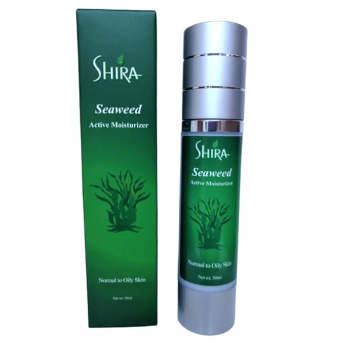 Shira Seaweed Active Moisturizer – Hydrating Face Cream for Oily Skin – Lightweight, Fast-Absorbing & Nourishing – Supports Tissue Regeneration, Balances Oil, Softens & Refreshes Skin – 50ml