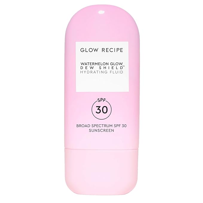 Glow Recipe Dew Shield Korean Face Sunscreen SPF 30 - Hydrating Moisturizer & Dewy, Lightweight Sunscreen - Formulated with Broad Spectrum UV Protection with No White Cast or Pilling (15ml)