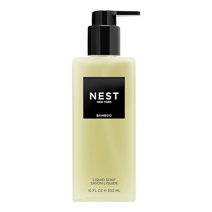 NEST New York Liquid Soap, Bamboo - 10 fl oz - Cleanses & Nourishes Skin - Approx. 300 Pumps Per Bottle - Gluten Free & Cruelty Free