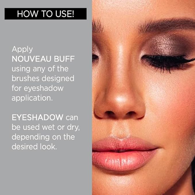 Pure Cosmetics Makeup Eyeshadow Palette, Buff (Rose Shades) - Nouveau Collection, Neutral Ultra-Pigmented Pressed Powders - Matte & Shimmer Colors, Long-Lasting, Blendable & Mineral Based