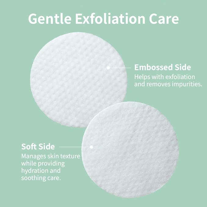 faircell Ultra Soft Cleansing Pads for Face Gentle Exfoliating Dual Texture Cotton Pads for Sensitive Skin with Vitamin C Lotus Extract Daily Makeup Remover Cotton Rounds