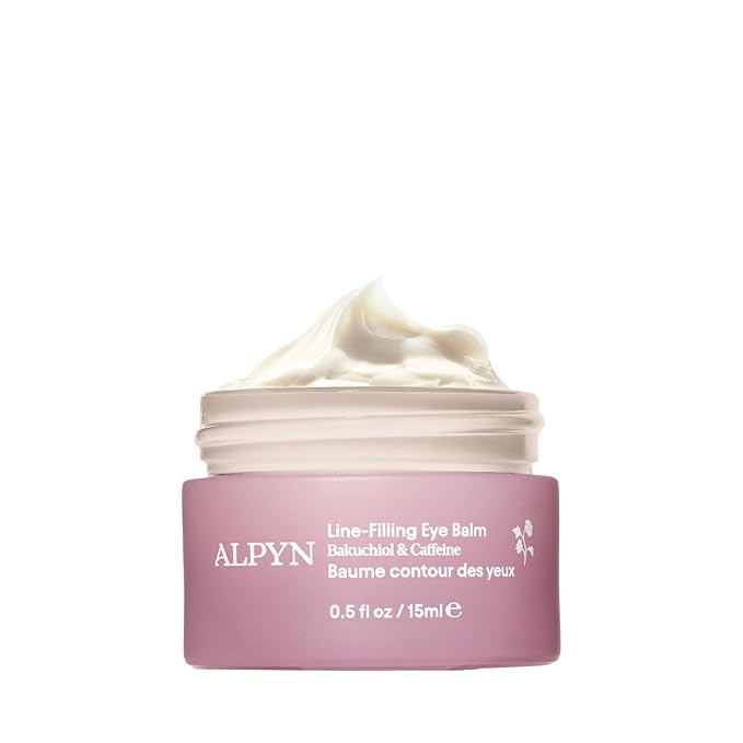 Alpyn Line-Filling Eye Balm with Bakuchiol & Caffeine, Reduce the Look of Fine Lines & Wrinkles, Minimize the Appearance of Puffiness & Target Dark Circles, 0.5 oz / 14 ml