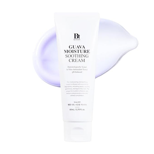 BENTON Guava Moisture Soothing Cream - Skin Soothing and Moisturizing Effect for Dry Skin & Sensitive Skin, Not Tested on Animals, Korean Skin Care