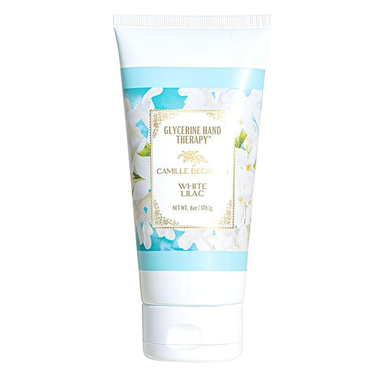 Camille Beckman Glycerine Hand Therapy Cream, White Lilac, 6 Ounce