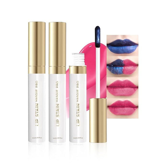 2Pcs Matte Lip Stain Wipe Off Masque - Peel Off Lip Stain Tattoo, All Day Peel Off Lip Tint,Long Lasting Lip Mask,Waterproof Transfer-proof Lip Liner Peel Off Lip Gloss,Stay Lip Makeup 03+08