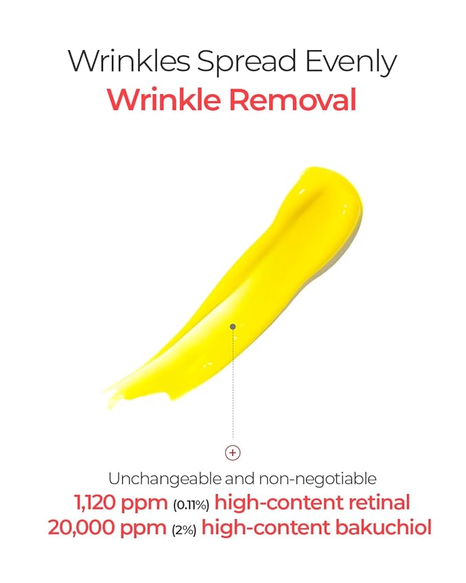 Vegan Retinal Bakuchiol Serum - Anti Aging Face Serum for Lines, Wrinkles, Pores - Gentle Skincare for Day & Night - Hypoallergenic, Korean Skincare, 0.68 oz.