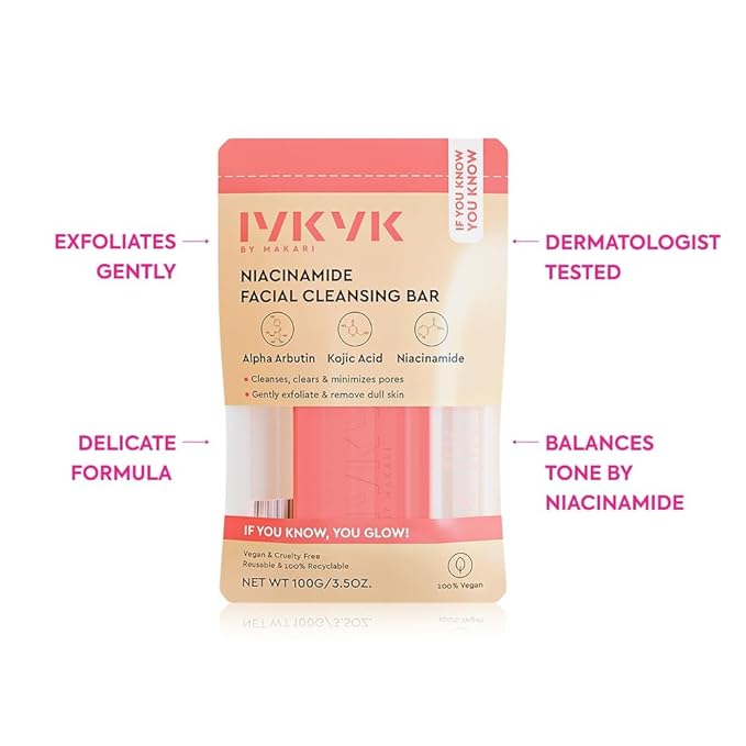 IYKYK by Makari Glow & Go Skincare Kit, Niacinamide Soap, Ceramide Collagen Body Lotion & Hyaluronic Booster Serum, Hydrating & Radiance Boosting Skin Care Set, Vegan, No Fragrance, Paraben & Sulfate