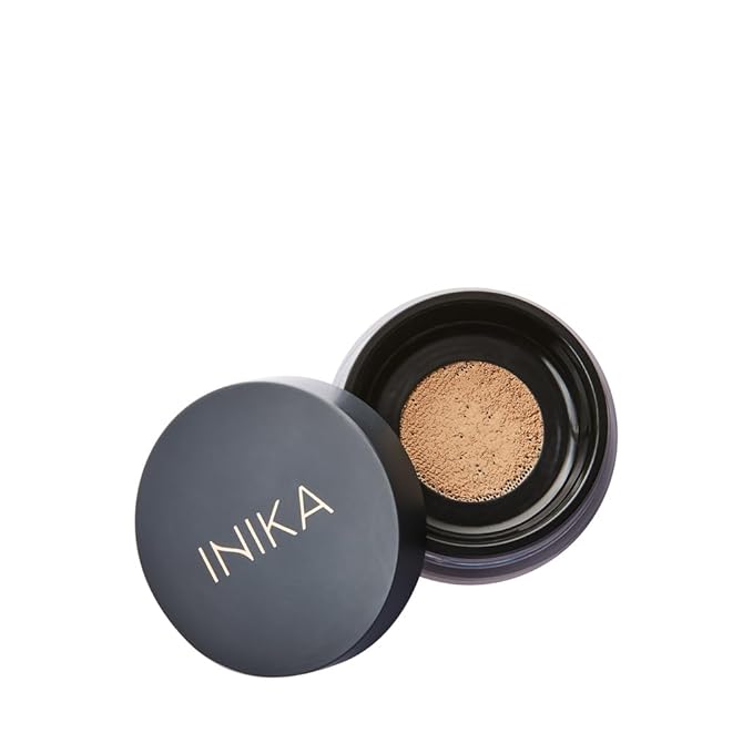 INIKA Organic Mineral Powder Foundation with SPF 25 - Vegan Makeup, Natural Looking, Buildable Coverage, Flawless Radiance & Glow, Blemish Coverage, Cruelty Free, Sustainable Packaging, Trust, 8g
