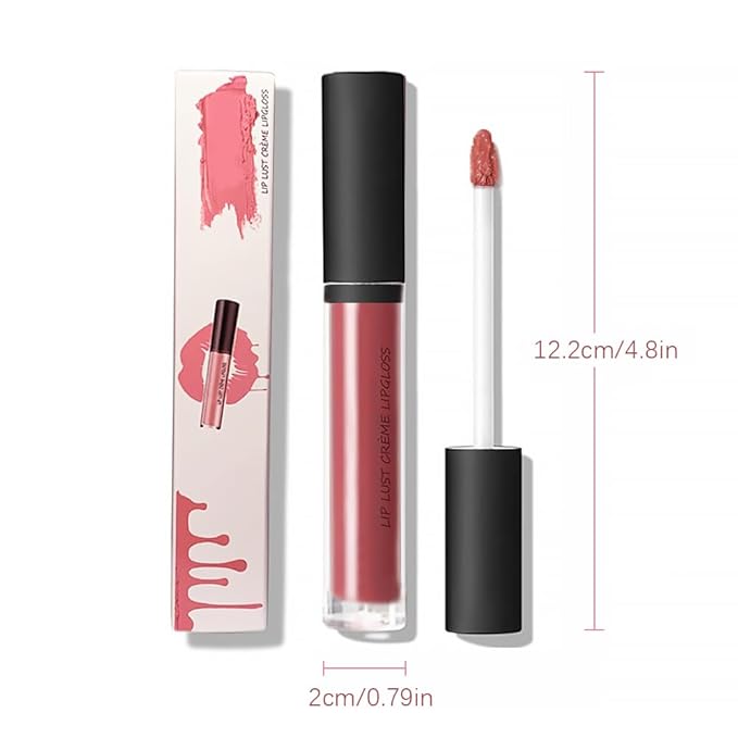 12 Colors Cream Texture Lipstick, 2026 Upgrade 12 Colors Lips Staining Lip Oil Long Lasting Lip Gloss Natural Non-Stick Non-Fading Liquid Lipstick, Hydrating Lip Tint Waterproof LipStain (#10)
