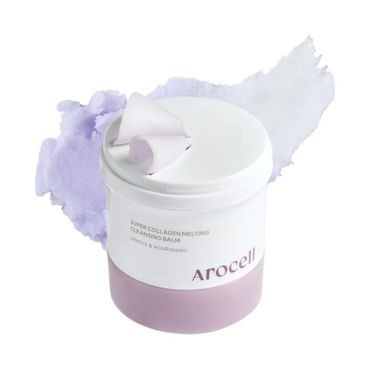 AROCELL Super Collagen Melting Cleansing Balm – Grinding Deep Pore Blackhead Cleanser with Peptide Face Wash Makeup Remover Hydrating Korean Skincare