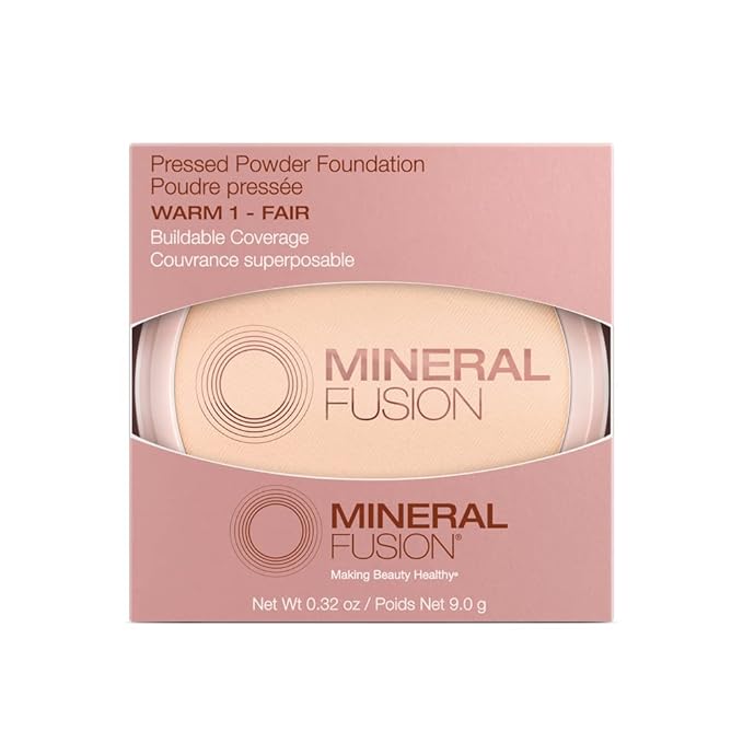Mineral Fusion Pressed Powder Foundation, Warm 1-0.32oz ea (Pack of 2)
