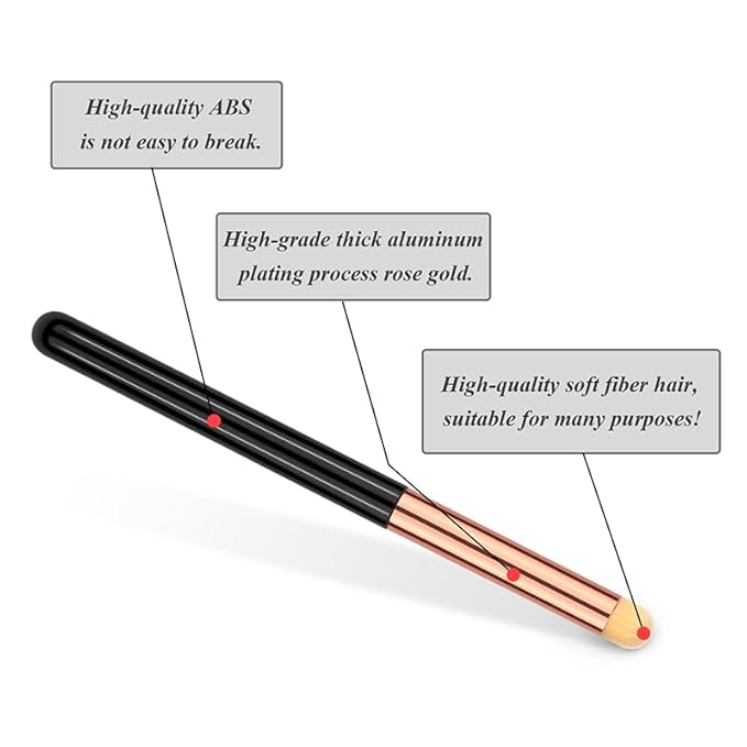 Eye Makeup Brush Set Round 6Pcs Professional Concealer Eyeshadow Brush Can Blending Brushes for Card Making
