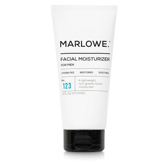 MARLOWE. No. 123 Facial Moisturizer 6 oz, Daily Face Lotion with Aloe Vera & Green Tea Extract, Hydrates, Nourishes, Restores & Soothes, Lightweight, Non-Greasy, Fresh Aloe Citron Scent