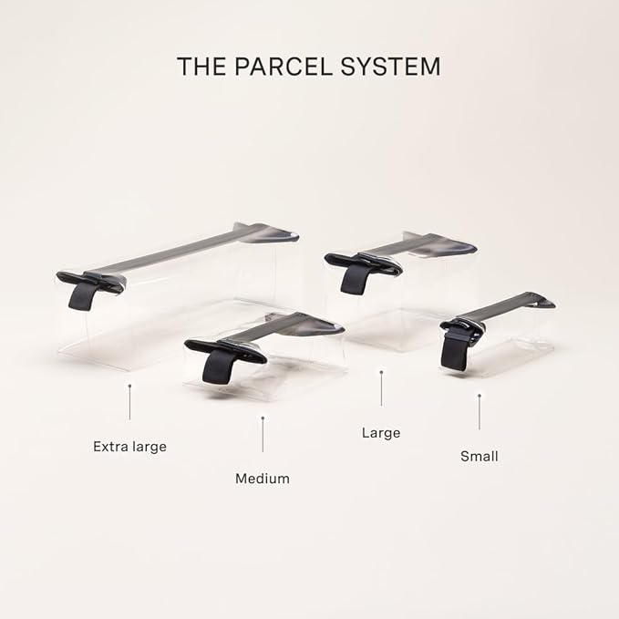 Cadence Parcel - Clear Dopp Kit with Magnetic Closure - Durable and Leak-Resistant Travel Toiletry Kit - Modular Design - Hygiene Bag for Travel Essentials - 4 Qt - Ink