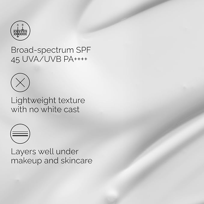 The Ordinary UV Filters SPF 45 Serum Sunscreen for Face, Lightweight Hydrating Broad-Spectrum Sunscreen, UVA/UVB Protection, Non-Comedogenic, No White Cast, 2 Fl Oz (Pack of 2)